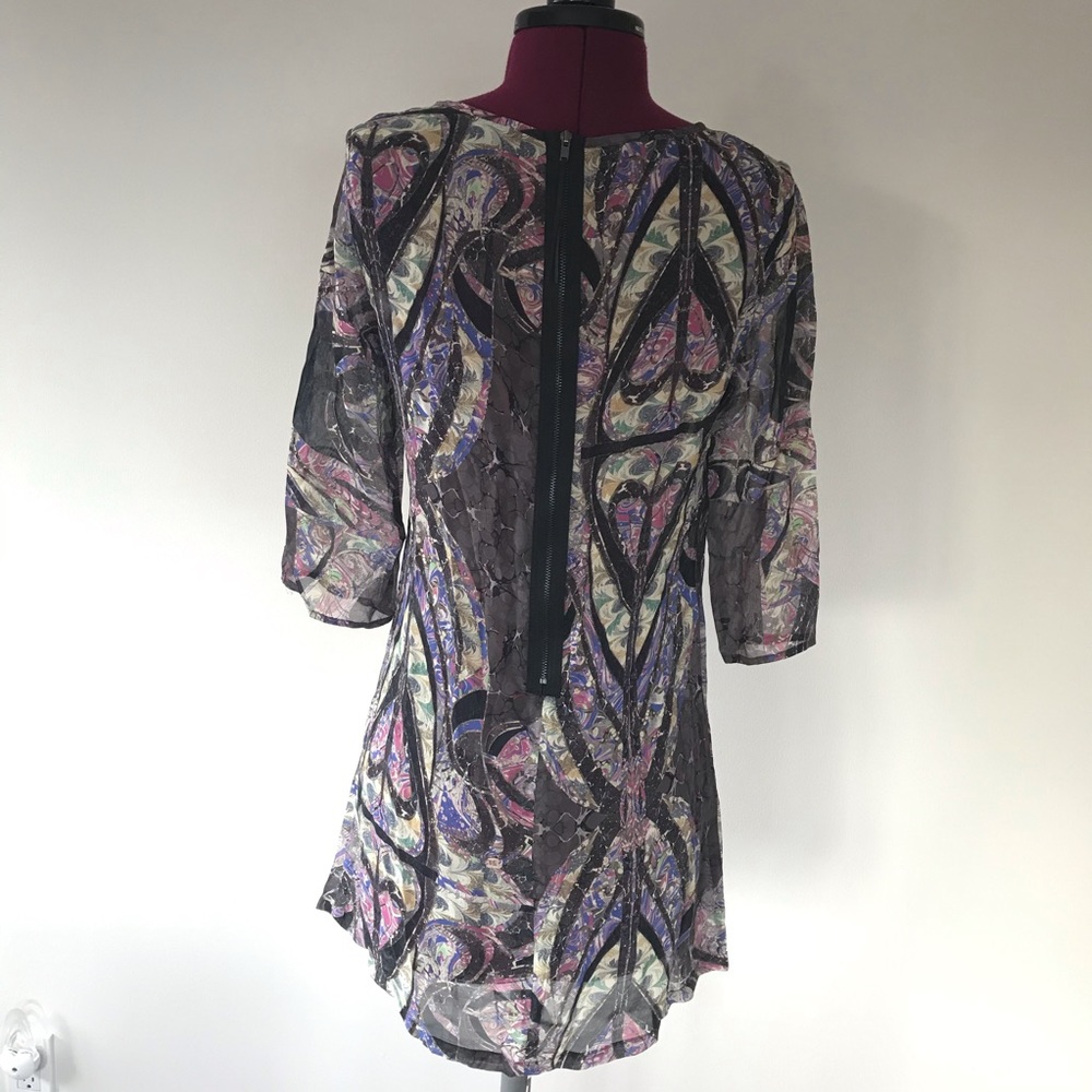Topshop Patterned Transparent Dress - Picture 6 of 9